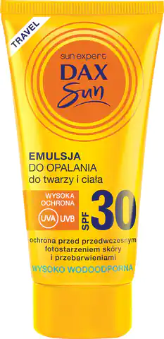 ⁨Dax Sun Emulsja do opalania d twarzy i ciała SPF 30 travel-50ml⁩ w sklepie Wasserman.eu