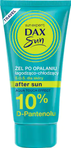 ⁨Dax Sun Żel po opalaniu łagodząco-chłodzący 10% D-Pantenolu travel-50ml⁩ w sklepie Wasserman.eu