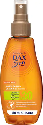 ⁨Dax Sun Nawilżający Olejek do opalania SPF30  200ml⁩ w sklepie Wasserman.eu