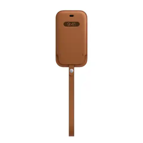 ⁨Etui Apple MHMP3ZM/A iPhone 12 mini 5,4" MagSafe brązowy/brown Leather Case⁩ w sklepie Wasserman.eu
