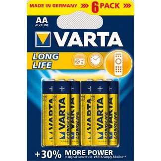 ⁨Zestaw baterii alkaliczne VARTA Longlife LR3 AAA (x 6)⁩ w sklepie Wasserman.eu
