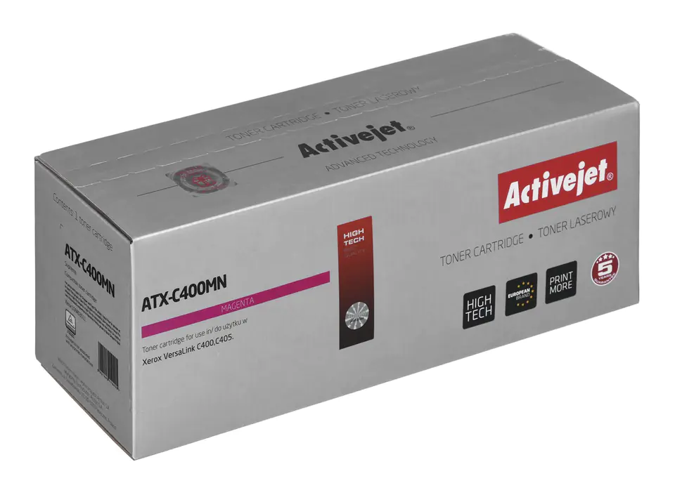 ⁨Activejet ATX-C400MN Toner (zamiennik Xerox 106R03511; Supreme; 2500 stron; purpurowy)⁩ w sklepie Wasserman.eu