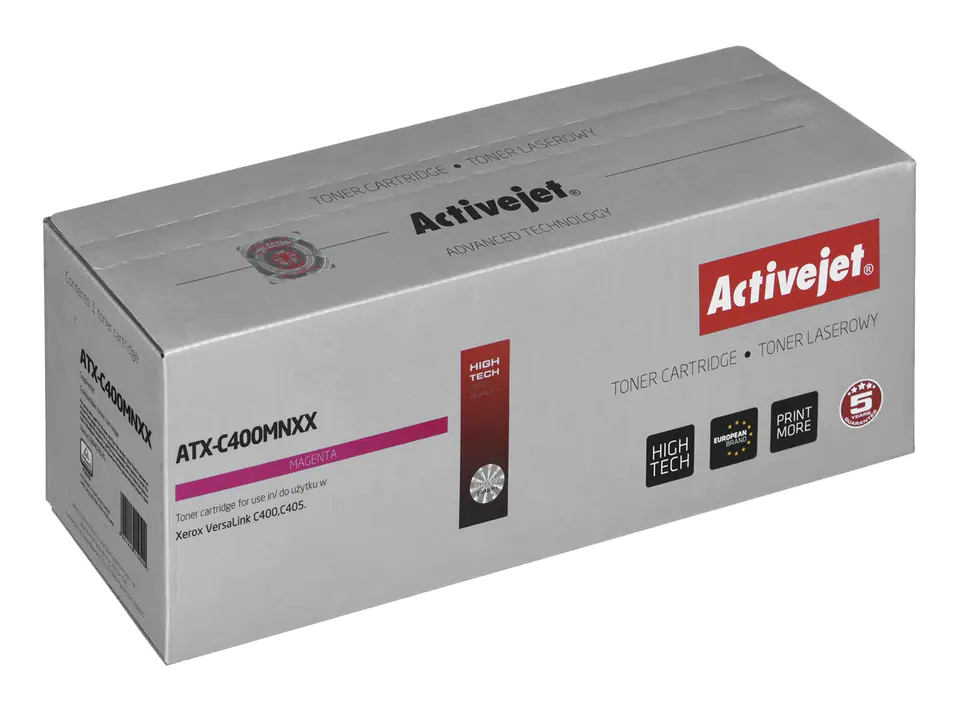 ⁨Activejet ATX-C400MNXX Toner (zamiennik Xerox 106R03535; Supreme; 8000 stron; purpurowy)⁩ w sklepie Wasserman.eu