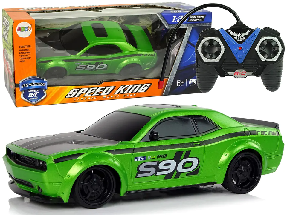 ⁨Zdalnie Sterowane Auto Sportowe 1:24 Wyścigi Zielony⁩ w sklepie Wasserman.eu