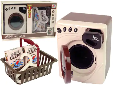 ⁨Set Waschmaschine Wäschekorb Pulver Haushaltsgeräte Kleiderbügel für Kinder⁩ im Wasserman.eu