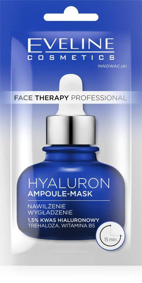 ⁨Eveline Face Therapy Professional Maska-ampułka Hyaluron 8ml⁩ w sklepie Wasserman.eu
