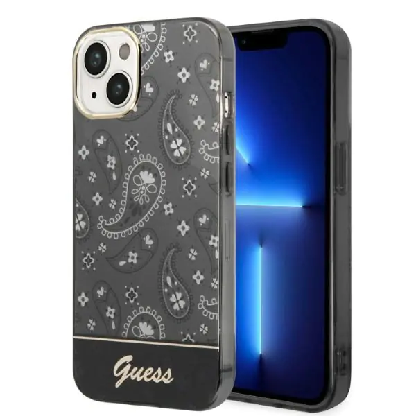 ⁨Guess GUHCP14MHGBNHK iPhone 14 Plus 6,7" czarny/black hardcase Bandana Paisley⁩ w sklepie Wasserman.eu