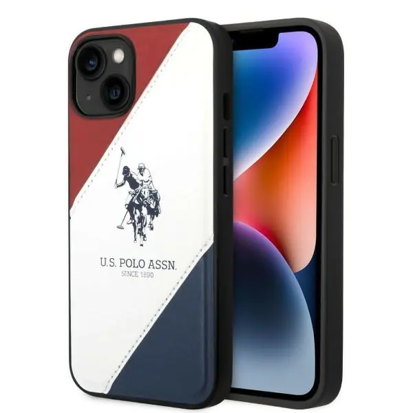 ⁨US Polo USHCP14MPSO3 iPhone 14 Plus 6,7" biały/white Tricolor Embossed⁩ w sklepie Wasserman.eu