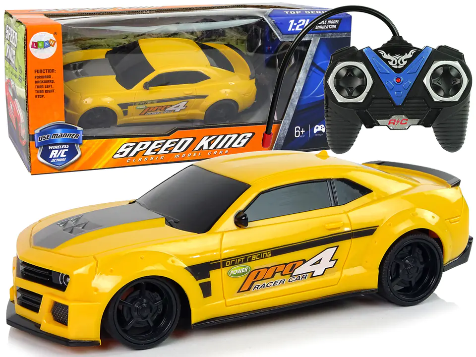 ⁨Remote Control Sports Car 1:24 Racing Yellow Tinted Window⁩ at Wasserman.eu