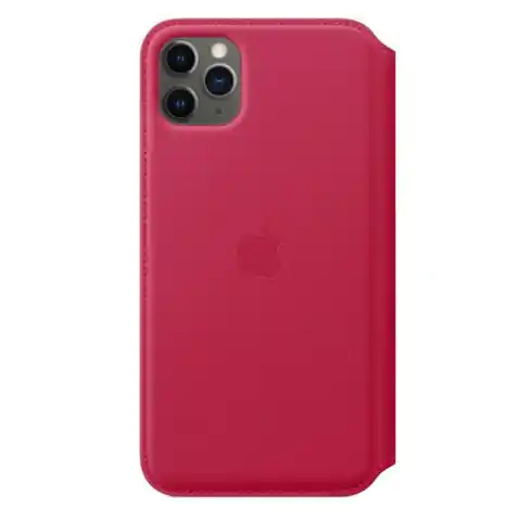 ⁨Etui Apple MY1N2ZM/A iPhone 11 Pro Max malinowy/raspberry Leather Book⁩ w sklepie Wasserman.eu