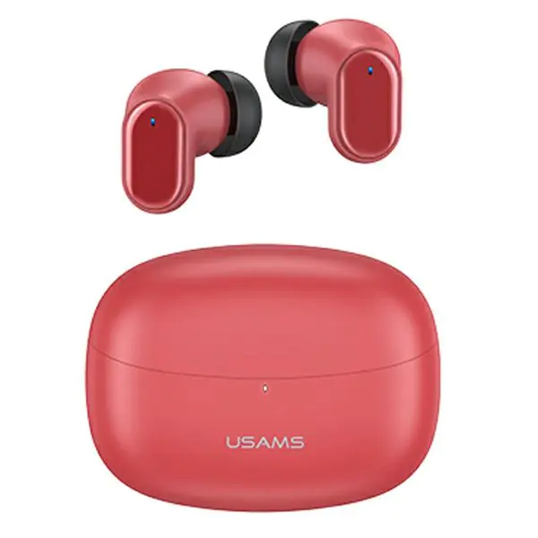 ⁨USAMS Słuchawki Bluetooth 5.1 TWS BH series bezprzewodowe czerwony/red BHUBH03⁩ w sklepie Wasserman.eu