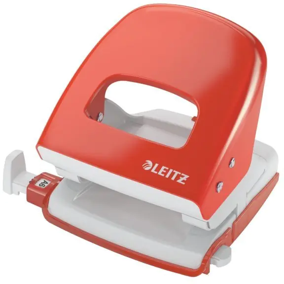 ⁨Punch 5008 LEITZ large metal 30 sheets light red 50080020⁩ at Wasserman.eu