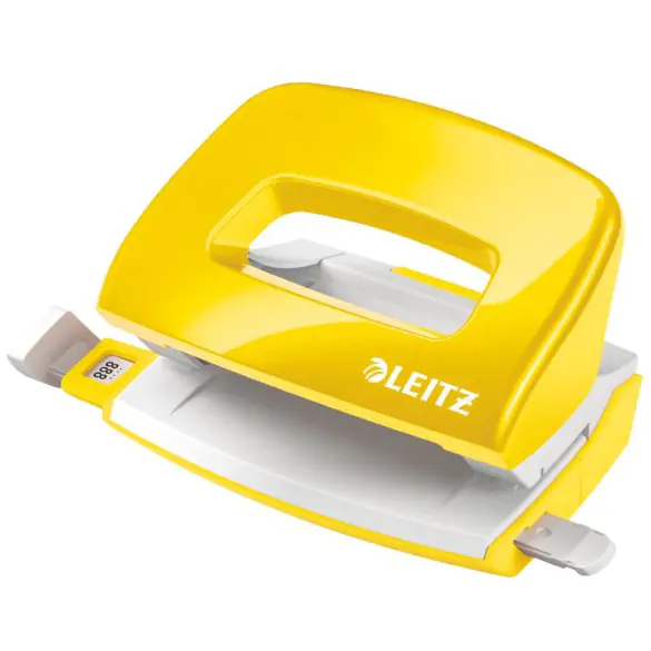 ⁨Leitz WOW Mini Metal Punch, yellow, 10 years warranty, 10 sheets 50601016⁩ at Wasserman.eu