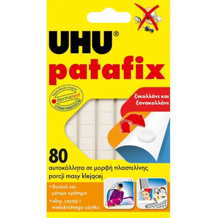 ⁨Masa samoprzylepna UHU PATAFIX 50g (80 kwadratów) (43500)⁩ w sklepie Wasserman.eu