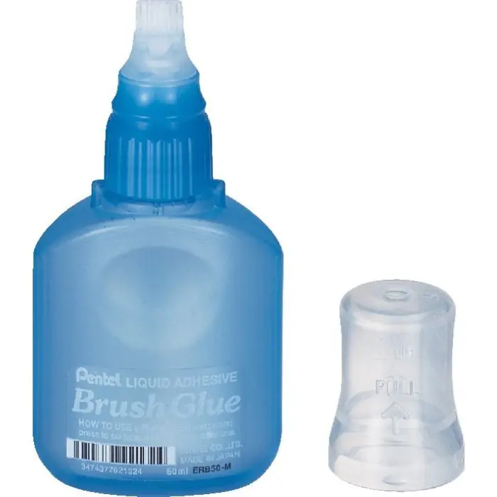 ⁨Glue with dispenser in brush 50ml ERB-50 BRUSH GLUE PENTEL⁩ at Wasserman.eu