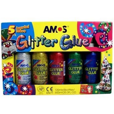 ⁨Glue AMOS 120ml glitter (5kol) GCL120P5 170-1881⁩ at Wasserman.eu