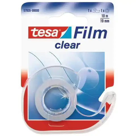 ⁨Taśma biurowa TESAfilm Clear 10m X19mm +Dyspenser 57935-00000-01 TS⁩ w sklepie Wasserman.eu
