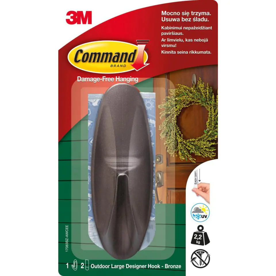 ⁨Hook COMMAND outdoor graphite 2,2kg⁩ at Wasserman.eu