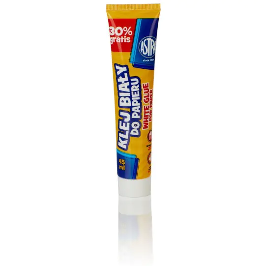 ⁨Klej szkolny do papieru w tubce 45ml biały 83467901 ASTRA⁩ w sklepie Wasserman.eu