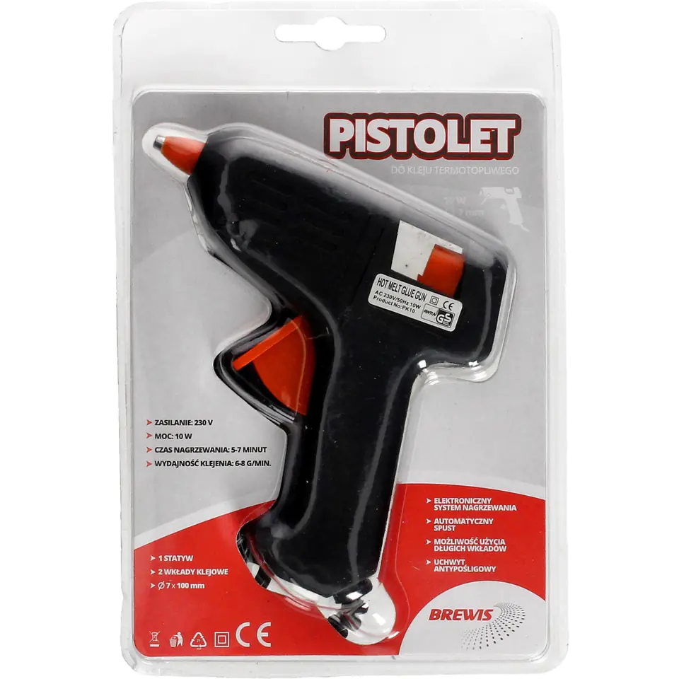 ⁨Pistolet do kleju PK10 Q7mm moc 10W BREWIS⁩ w sklepie Wasserman.eu