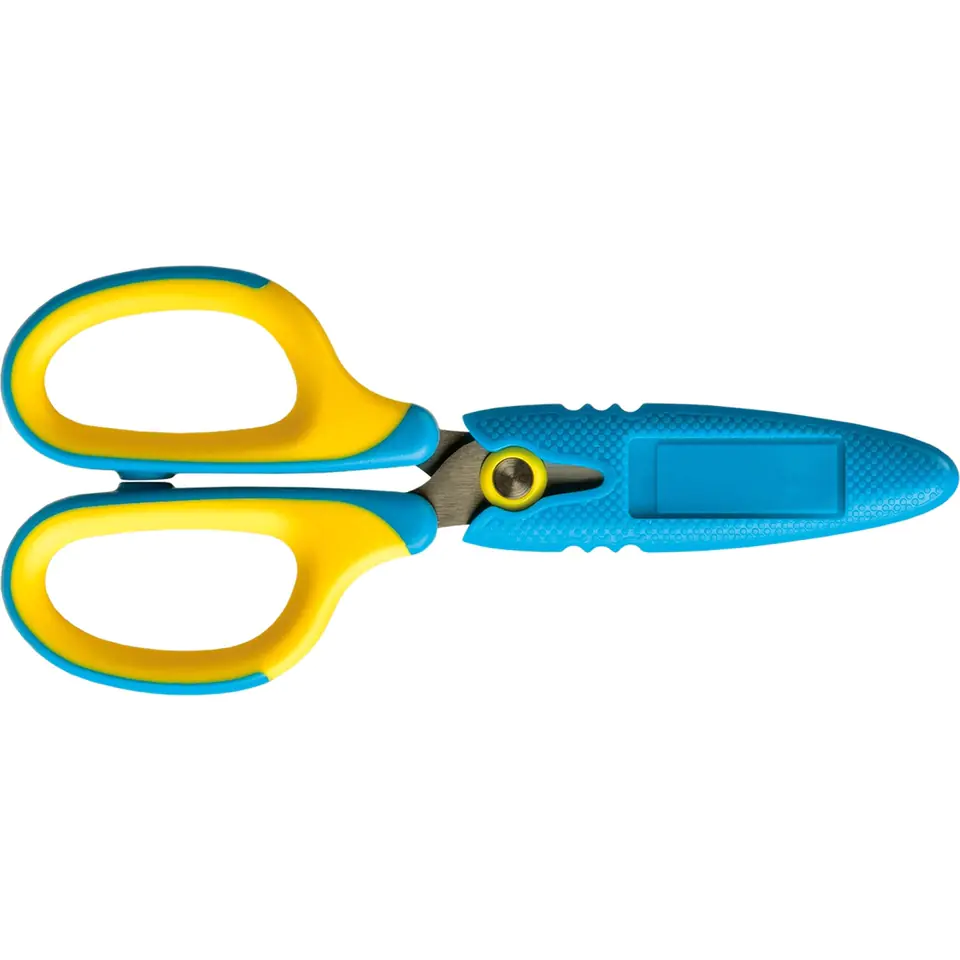 ⁨School scissors 13,5cm yellow-blue GN265-YN TETIS⁩ at Wasserman.eu