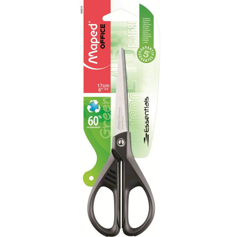 ⁨Scissors GREENLOGIC 17cm symmetrical MAPED 468010⁩ at Wasserman.eu