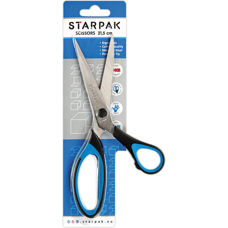 ⁨Metal scissors 215mm with rubber handle 155249 STARPAK⁩ at Wasserman.eu