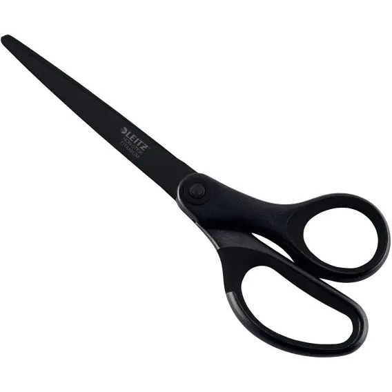 ⁨LEITZ non-sticky titanium scissors 180mm black 54196095⁩ at Wasserman.eu