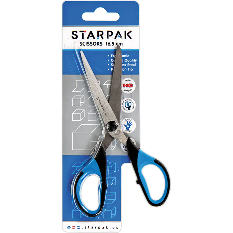 ⁨Metal scissors 165mm with rubber handle 155250 STARPAK⁩ at Wasserman.eu