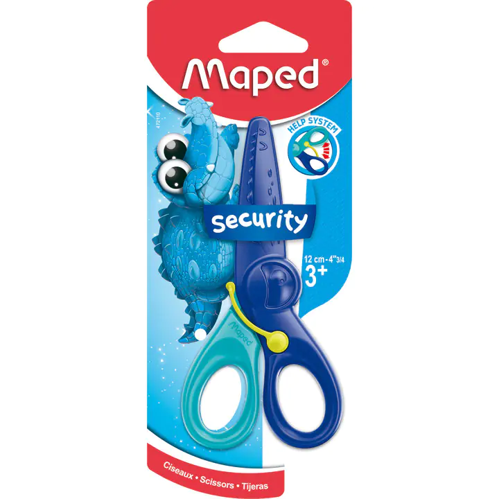 ⁨Scissors for children KIDIPULSE 12 cm with bumper blister 472110⁩ at Wasserman.eu