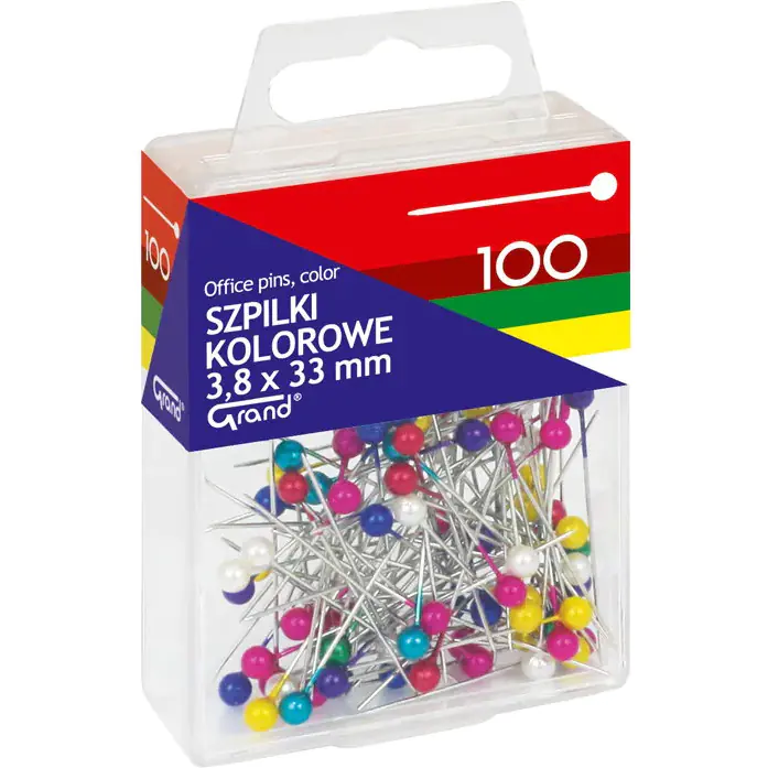 ⁨Colored pins 3,8x33mm 100pcs. 110-1670 GRAND⁩ at Wasserman.eu