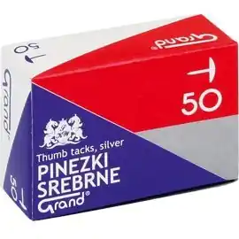 ⁨Pinezki srebrne S50 (10paczek) GRAND 110-1378⁩ w sklepie Wasserman.eu