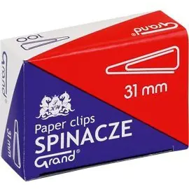 ⁨Spinacz T-31 mm GRAND trójkątny 10op x 100sztuk 110-1387⁩ w sklepie Wasserman.eu