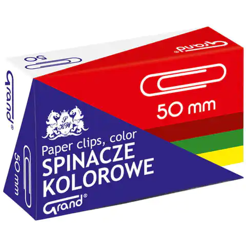 ⁨Spinacz kolorowy R-50 -50szt.GRAND 110-1661⁩ w sklepie Wasserman.eu