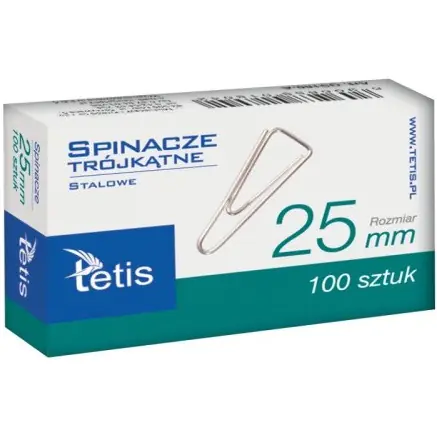 ⁨Triangular paper clip 25mm (100pcs) GS180-A TETIS⁩ at Wasserman.eu