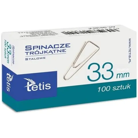 ⁨Triangular paper clip 33mm (100pcs. GS180-C TETIS⁩ at Wasserman.eu