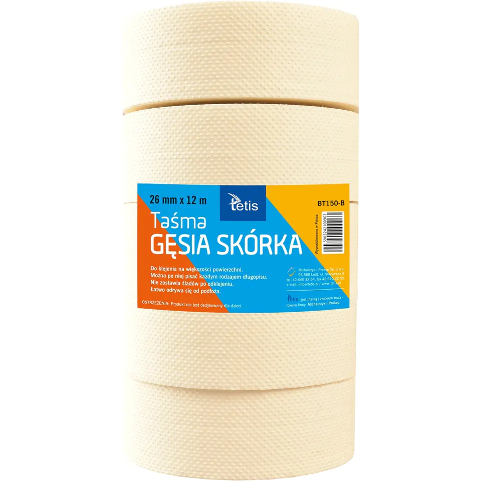 ⁨Taśma GĘSIA SKÓRKA 26mm x 12m BT150-B TETIS⁩ w sklepie Wasserman.eu