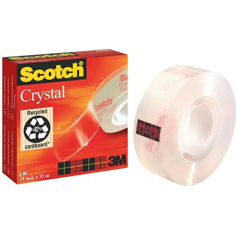 ⁨Tape 19x33m transparent 3M SCOTCH CLEAR-600 box 70005241693⁩ at Wasserman.eu