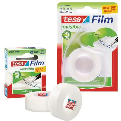 ⁨Taśma biurowa TESAfilm INVISIBLE 19x33m+Dyspenser Easy Cut 57414-00005⁩ w sklepie Wasserman.eu