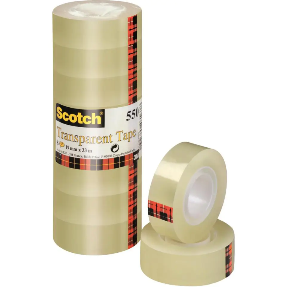 ⁨Office tape 550 19x33m post (8pcs) transparent 3M-XA004839404⁩ at Wasserman.eu