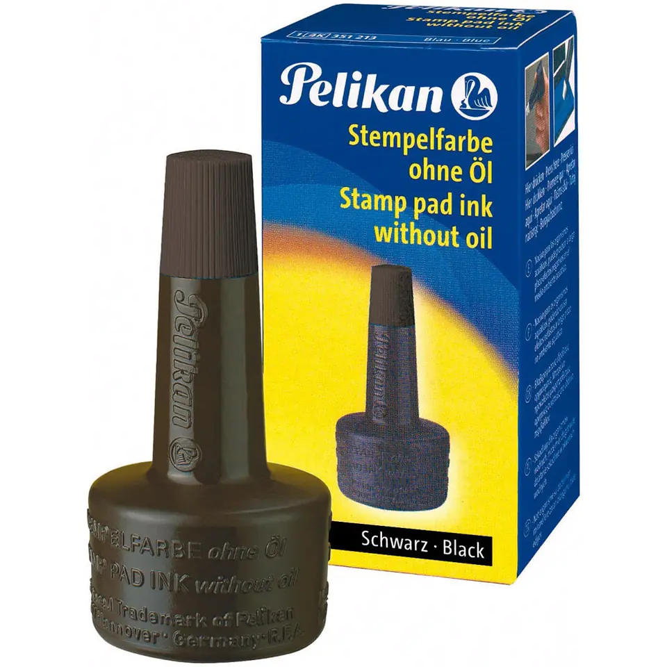 ⁨Stamp ink 28ml black PELIKAN 351197⁩ at Wasserman.eu