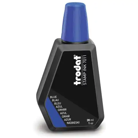 ⁨Ink water for stamps 7011 blue for marking paper 28ml TRODAT⁩ at Wasserman.eu