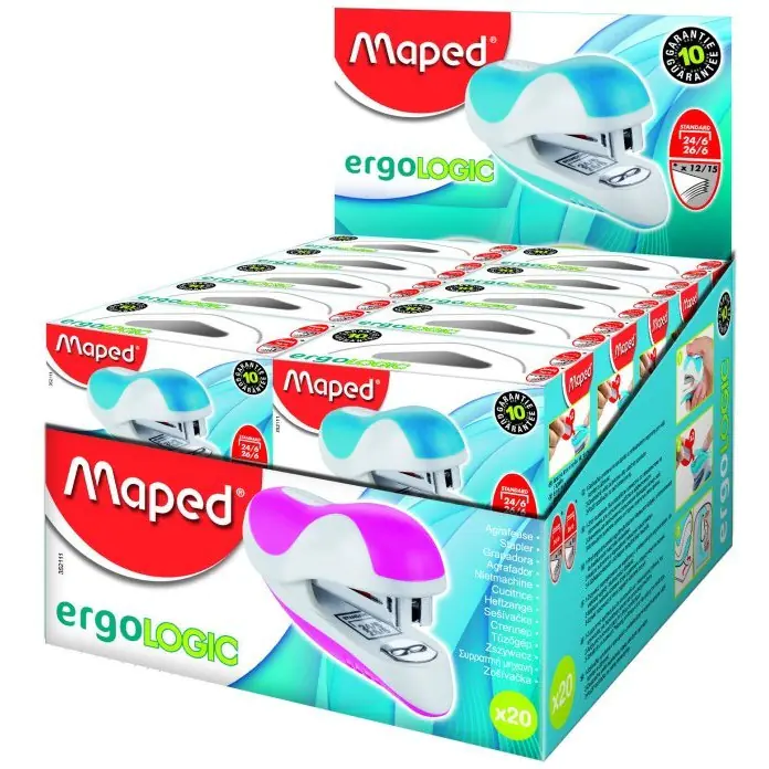 ⁨ERGOLOGIC mini Stapler 15 sheets 24-26/6 MAPED 352111⁩ at Wasserman.eu