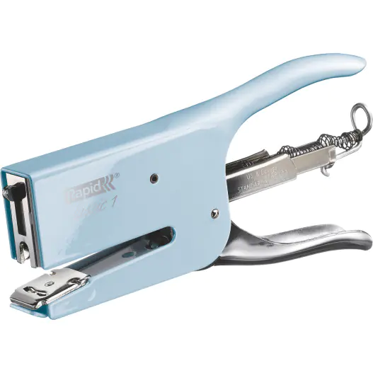 ⁨Scissor stapler RETRO CLASSIC K1 fondant blue 5000492 24/6-8+ RAPID⁩ at Wasserman.eu