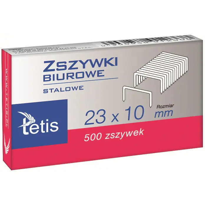 ⁨Zszywki biurowe hd 23/10 500szt. GZ102-A TETIS⁩ w sklepie Wasserman.eu