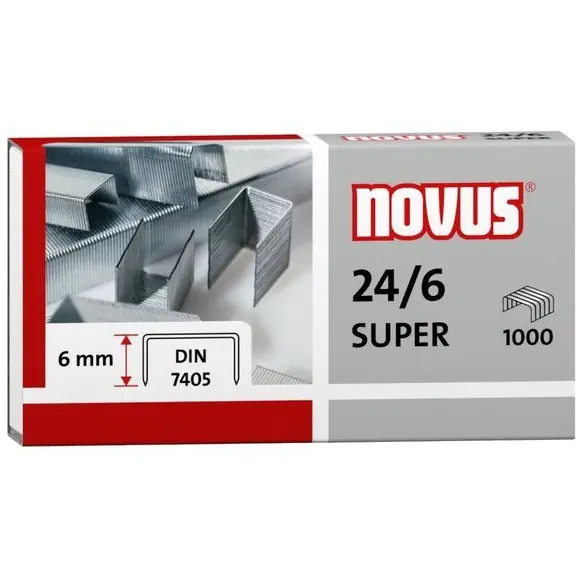 ⁨Staples 24/6 DIN SUPER 1000pcs NOVUS 040-0026⁩ at Wasserman.eu