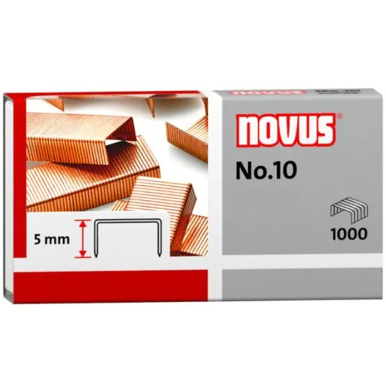 ⁨Copper staples 10 1000pcs NOVUS 040-207⁩ at Wasserman.eu