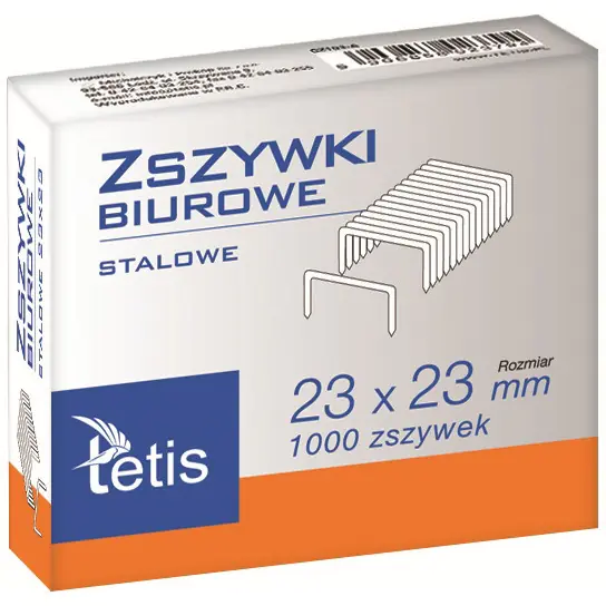 ⁨Zszywki biurowe hd 23/23 1000szt. GZ103-A TETIS⁩ w sklepie Wasserman.eu