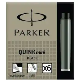 ⁨Black mini cartridge (6) PARKER S0767220/ 1950407⁩ at Wasserman.eu