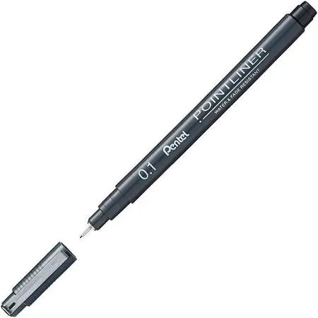 ⁨Cienkopis POINTLINER 0,1mm czarny S20P-1A PENTEL⁩ w sklepie Wasserman.eu